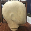 Fashion Wigs Hat Display Heads DL180527 Male Solid Beech Wooden Mannequin Head With Ears